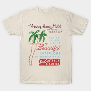 Wilson Manor Motel -- Retro Mid Century Aesthetic T-Shirt